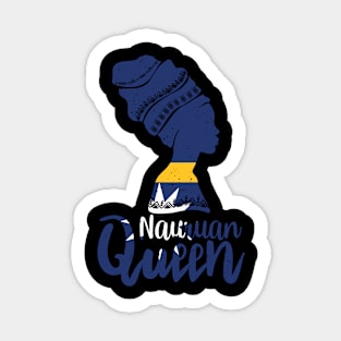 Nauruan Queen Nauru Flag Afro Roots Sticker